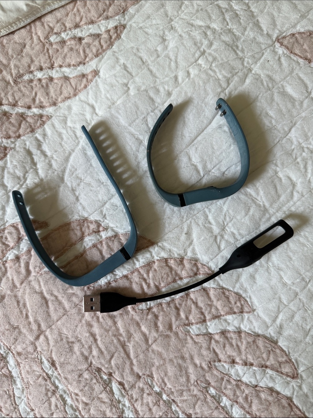 Fit Bit Tracker,  Replacement Bands, and USB Charger - Slate Blue